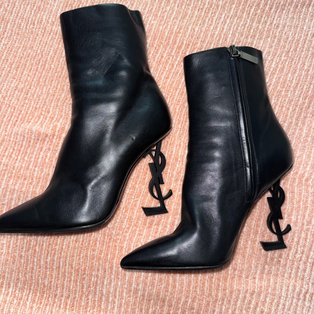 Saint Laurent Ysl Heeled Boots View 2